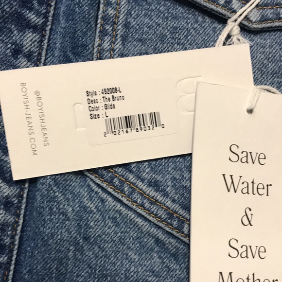 Boyish the Bruno Crop Jean Jacket in Gilda NEW WITH TAGS - Picture 14 of 16